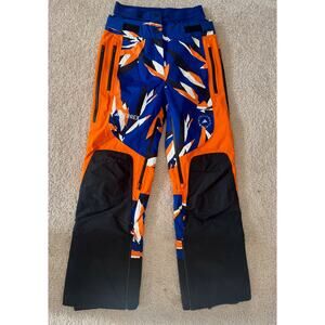Adidas Stella McCartney Terrex TrueNature abstract ski pants blue orange SMALL